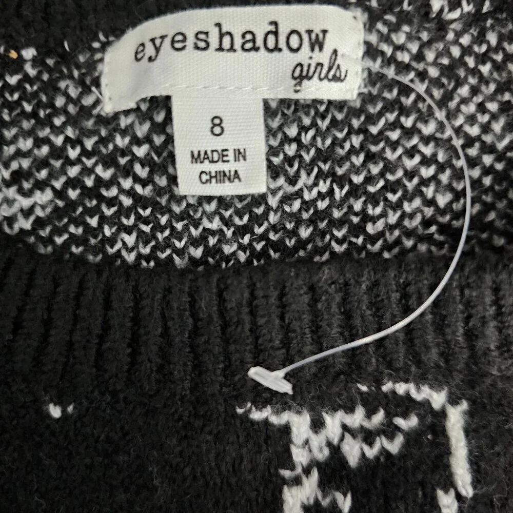 Eyeshadow Girls Sun And Moon New Black Knit Sweater